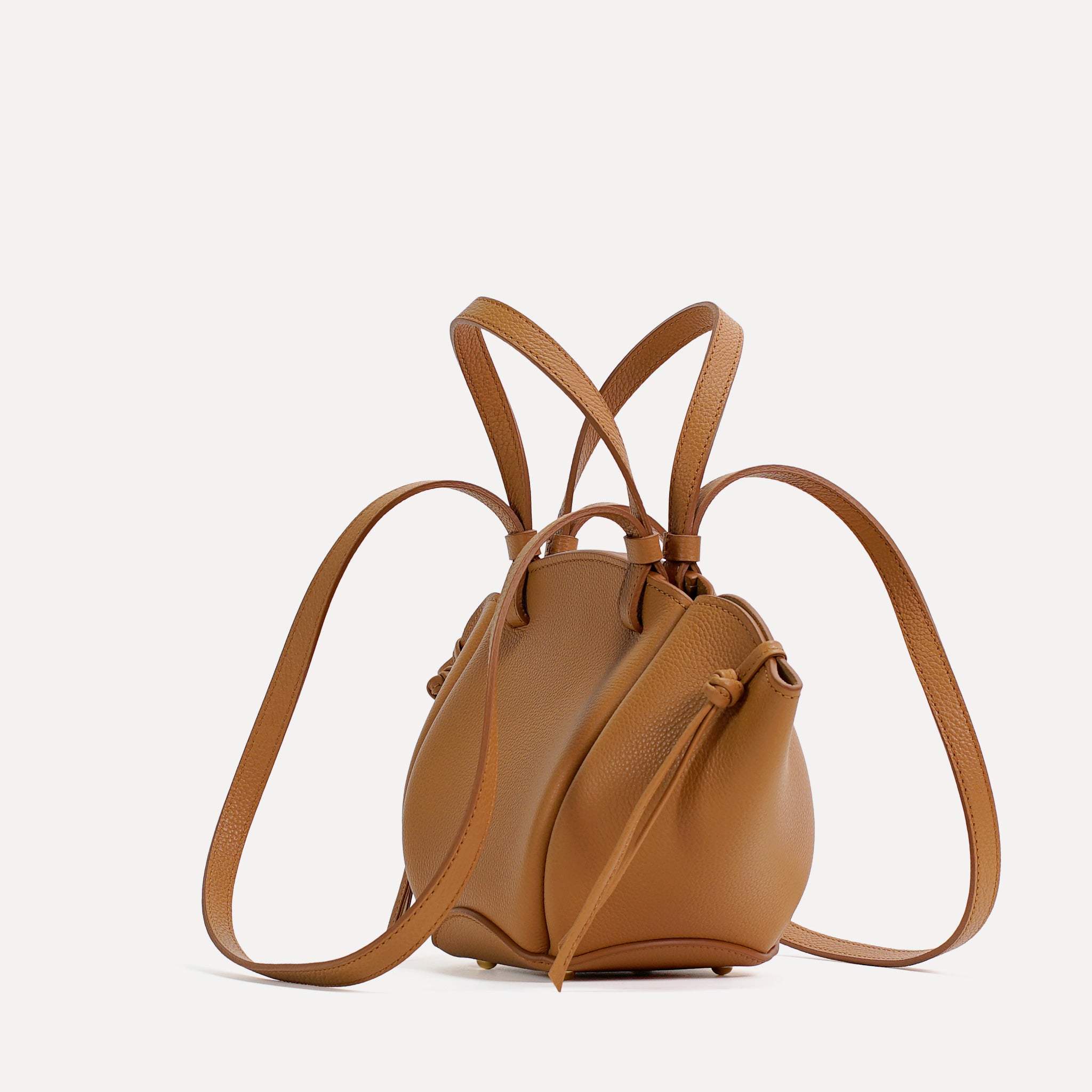 Geanta Mini Voulez-Vous, Piele Texturata, Caramel – Bocane