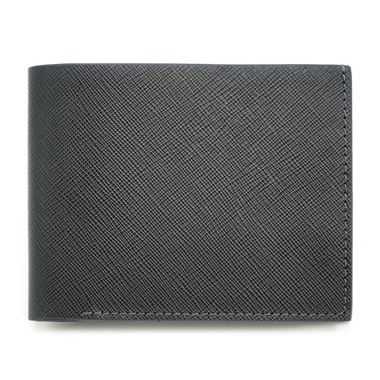 Portofel Slim din Piele Saffiano, Gri