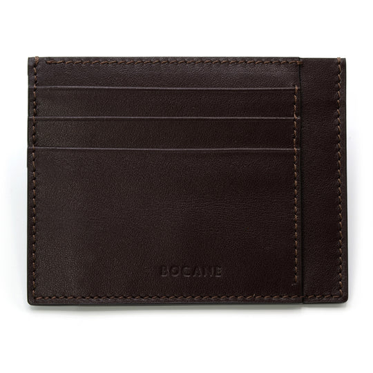 Portcard din Piele Full Grain, Cafeniu