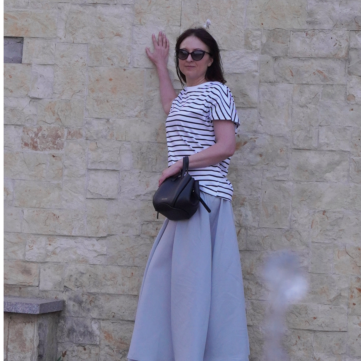 Geanta Bijou Pétale, Piele Texturata, Coraille