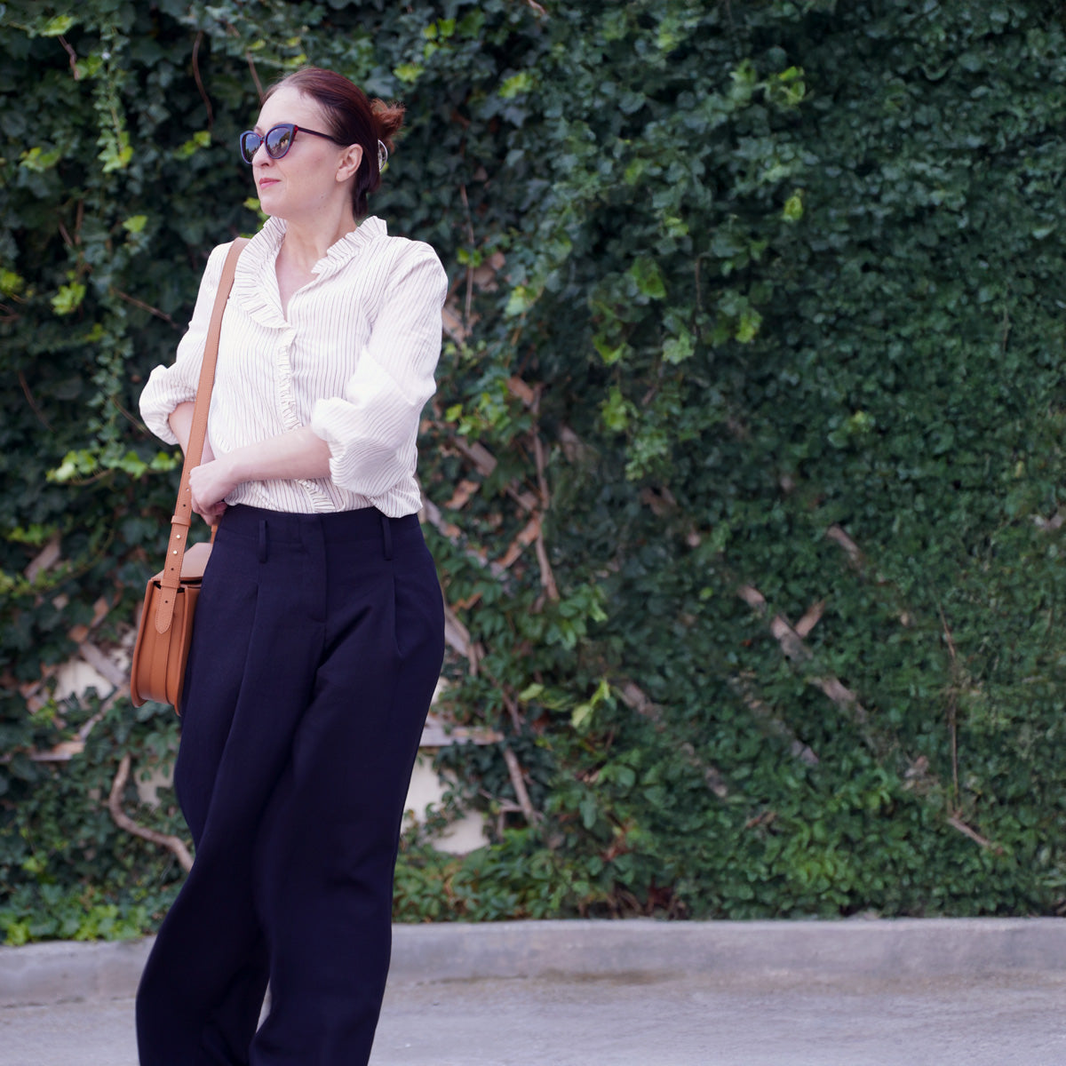 Geanta Maxi Demoiselle, Piele Texturata, Caramel