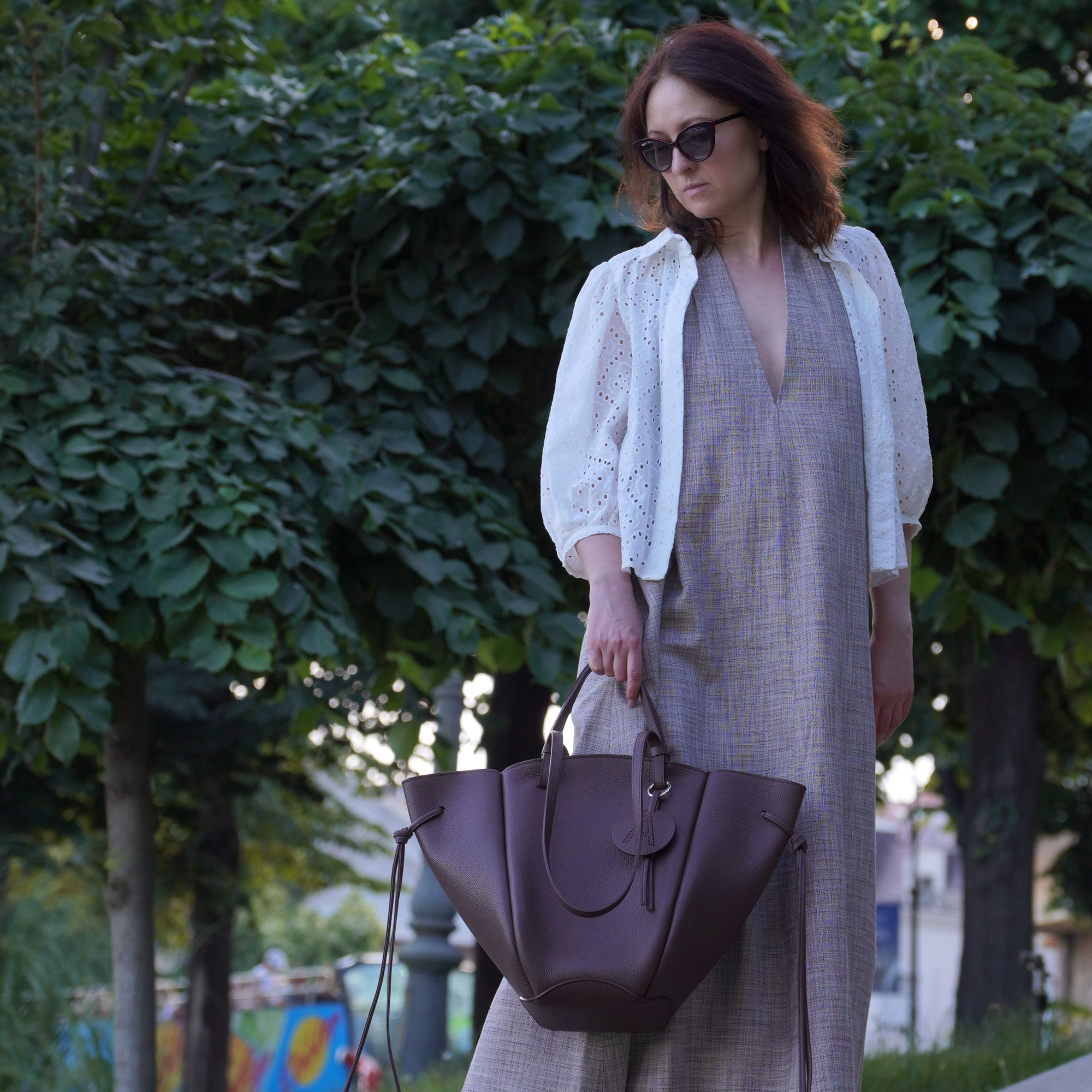 Geanta Maxi Voulez-Vous, Piele Texturata, Scortisoara