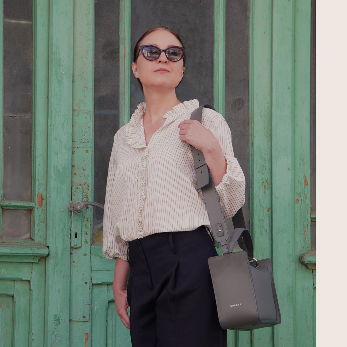 Geanta Toujours, Piele Texturata, Neagra