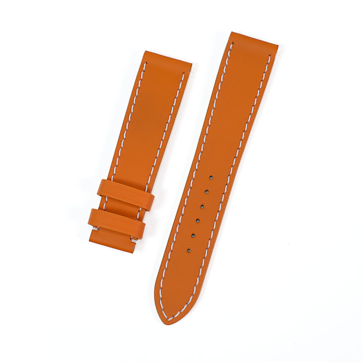 Curea de Ceas Colectia LeMans, Piele Oranj, Cusatura in Contrast