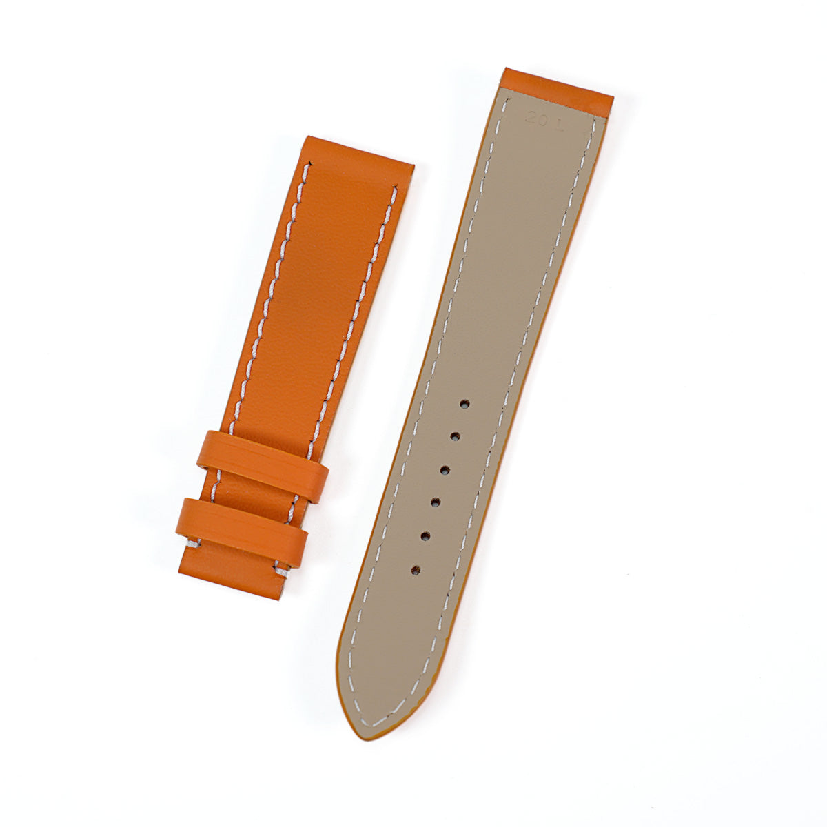 Curea de Ceas Colectia LeMans, Piele Oranj, Cusatura in Contrast