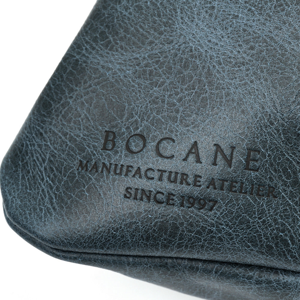 Perna din Piele Moale, Albastru Navy Antichizat