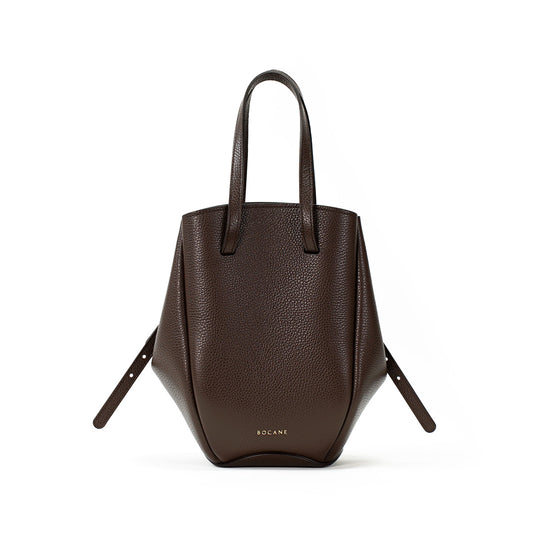 Geanta Pétale, Piele Texturata, Cafenie