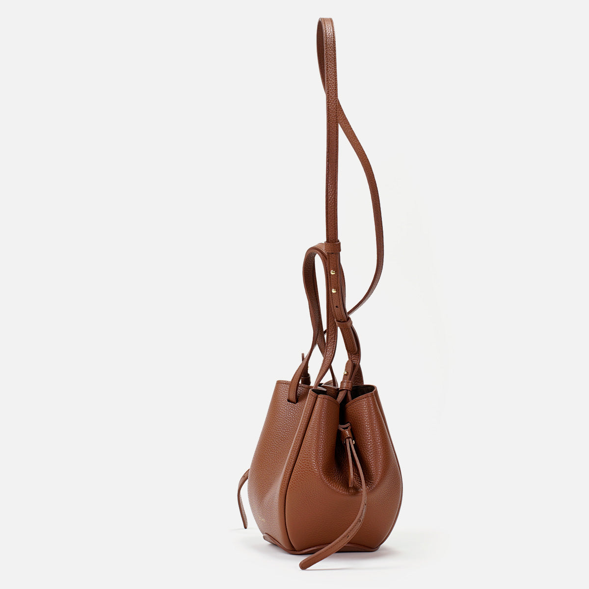 Geanta Mini Pétale, Piele Texturata, Culoare Scortisoara, cu Accesorii