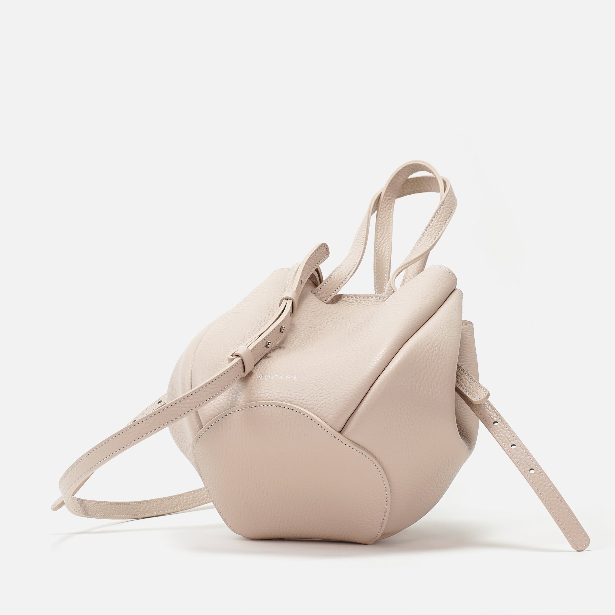 Geanta Mini Pétale, Piele Texturata, Vanilie Rosé, cu Accesorii