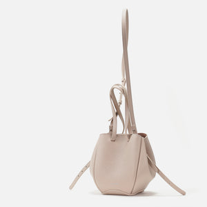 Geanta Mini Pétale, Piele Texturata, Vanilie Rosé, cu Accesorii