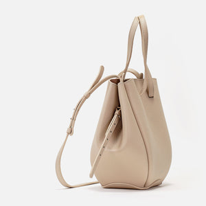 Geanta Pétale, Piele Texturata, Culoare Vanilie Rosé, cu Accesorii