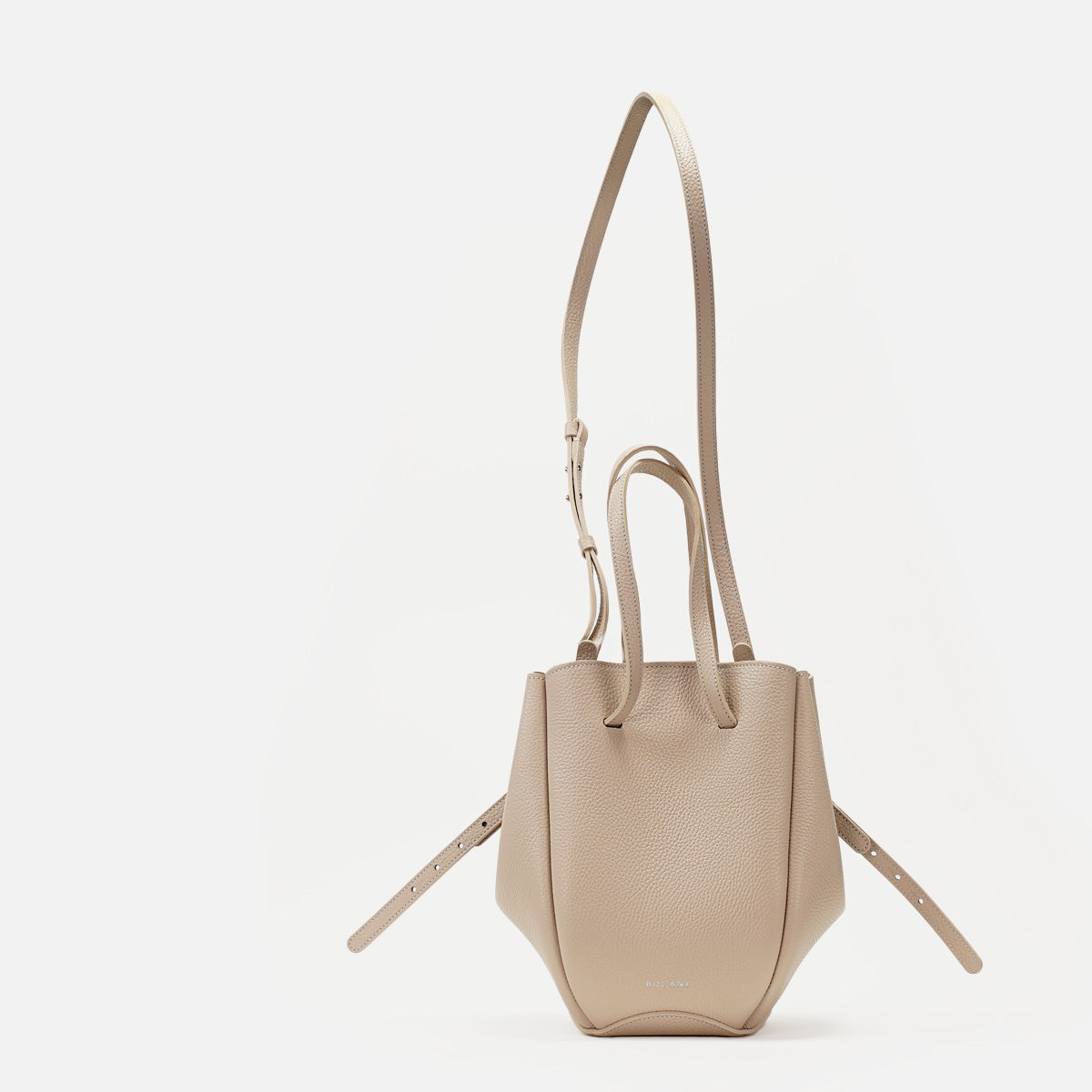 Geanta Pétale, Piele Texturata, Culoare Vanilie Rosé, cu Accesorii