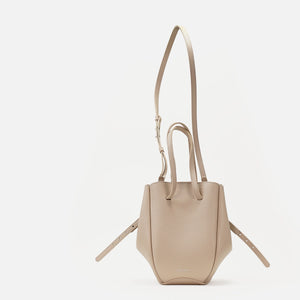 Geanta Pétale, Piele Texturata, Culoare Vanilie Rosé, cu Accesorii
