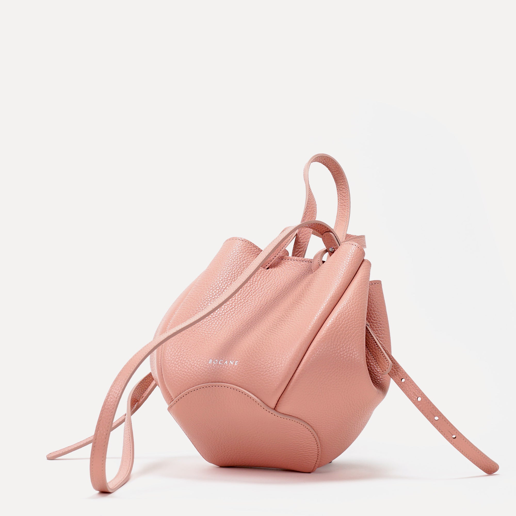 Geanta Mini Pétale, Piele Texturata, Rose Poudré, cu Accesorii