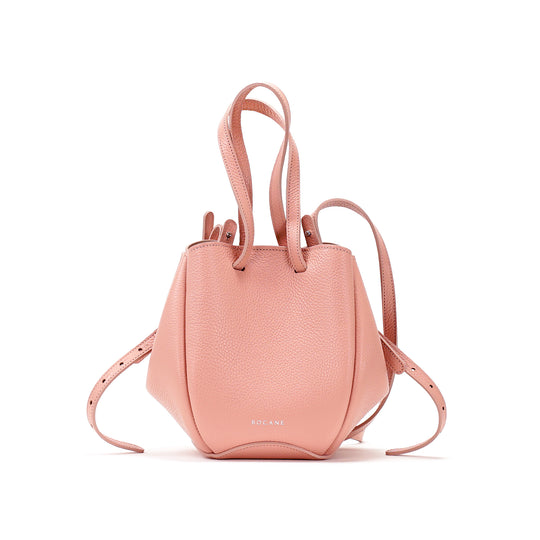 Geanta Mini Pétale, Piele Texturata, Rose Poudré, cu Accesorii