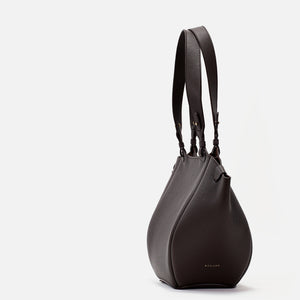 Geanta Orée din Piele Texturata, Chocolat Noir