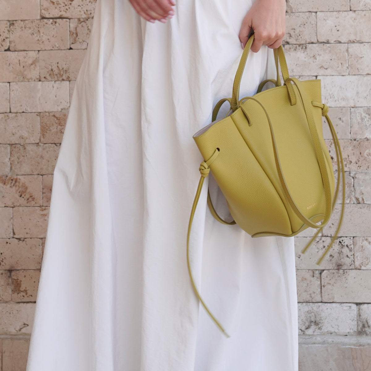 Geanta Voulez-Vous, Piele Texturata, Verde Vinaigrette, cu Accesorii