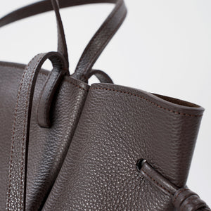 Geanta Voulez-Vous, Piele Texturata, Chocolat Noir