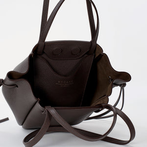 Geanta Voulez-Vous, Piele Texturata, Chocolat Noir