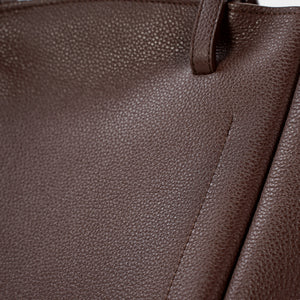 Geanta Maxi Voulez-Vous, Piele Texturata, Chocolat