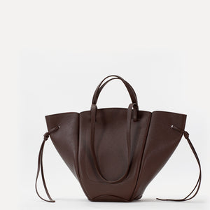 Geanta Maxi Voulez-Vous, Piele Texturata, Chocolat