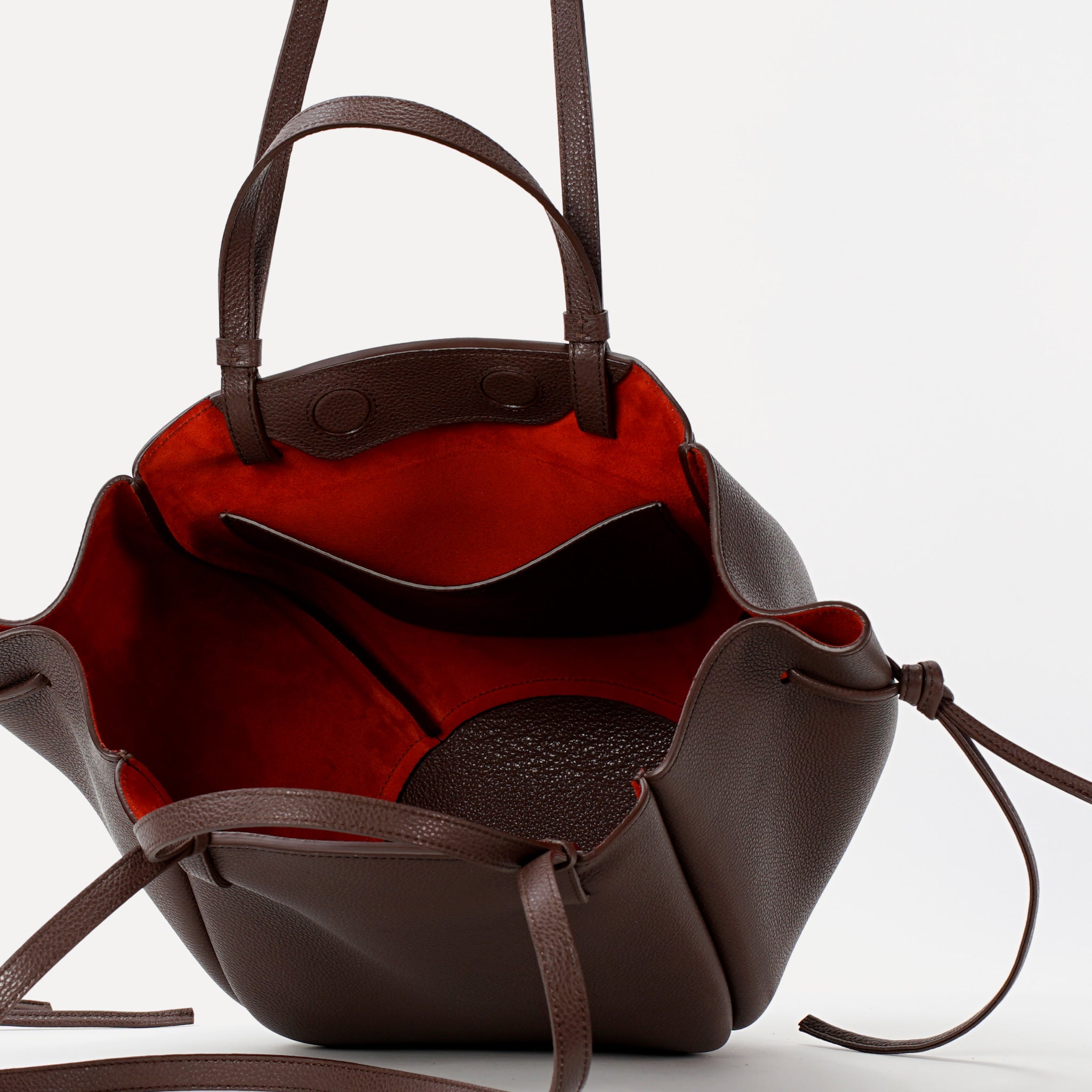 Geanta Maxi Voulez-Vous, Piele Texturata, Chocolat