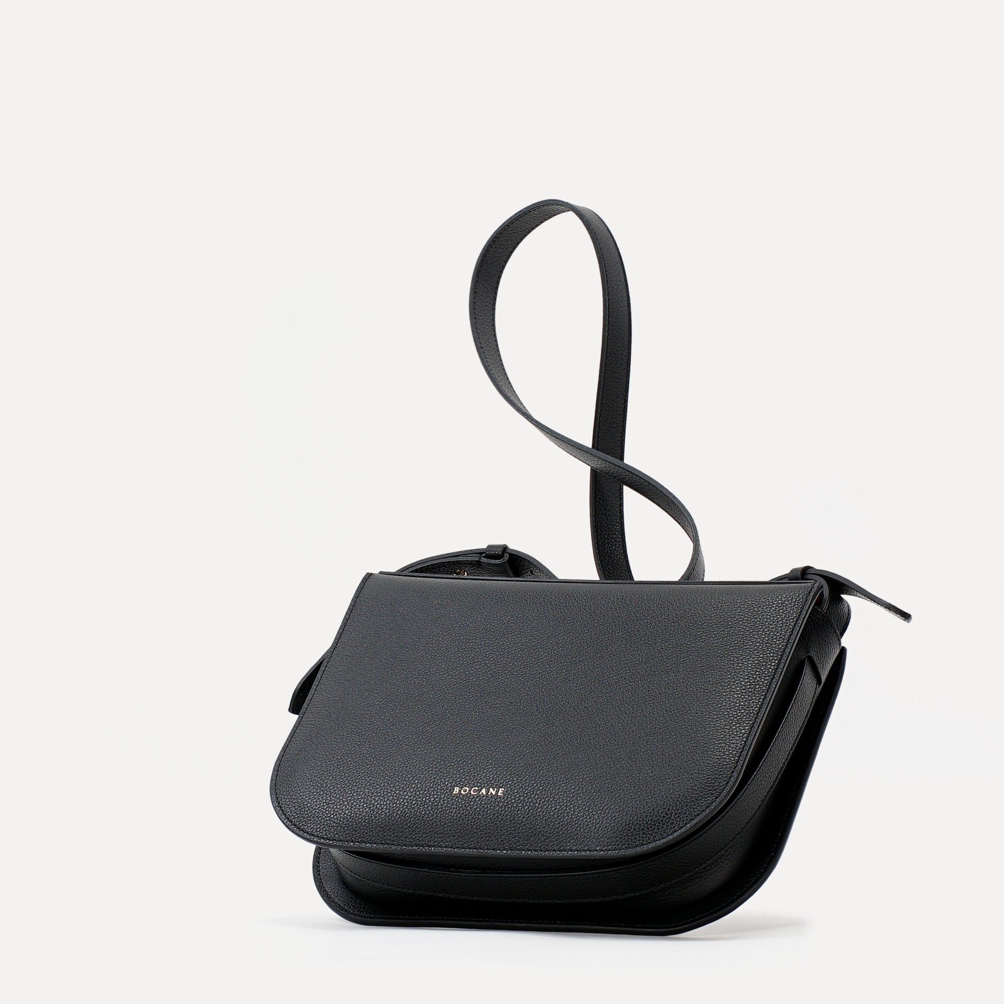 Geanta Maxi Demoiselle, Piele Texturata, Neagra