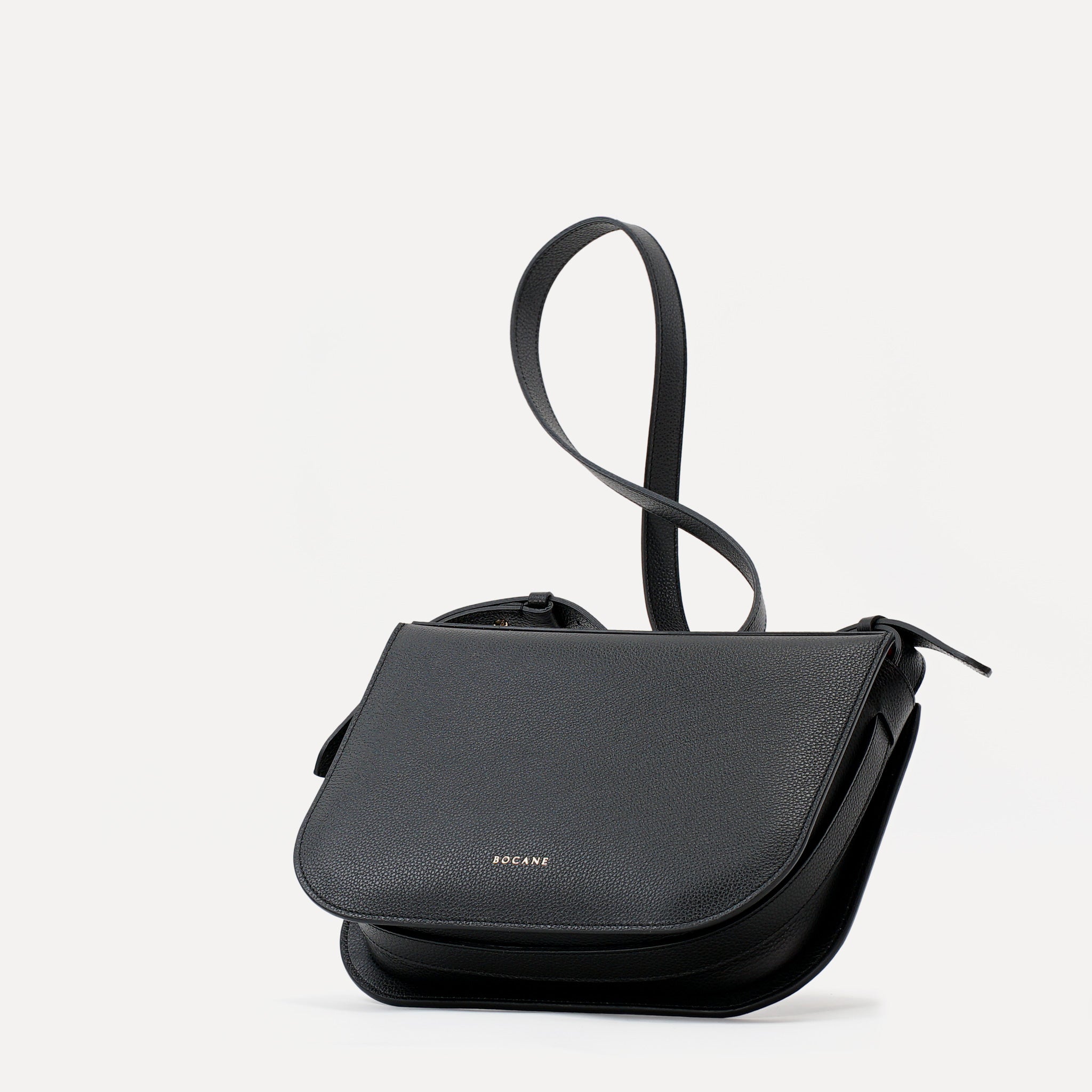 Geanta Maxi Demoiselle, Piele Texturata, Neagra