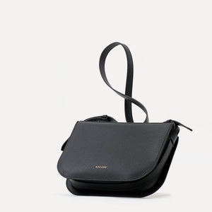 Geanta Maxi Demoiselle, Piele Texturata, Neagra