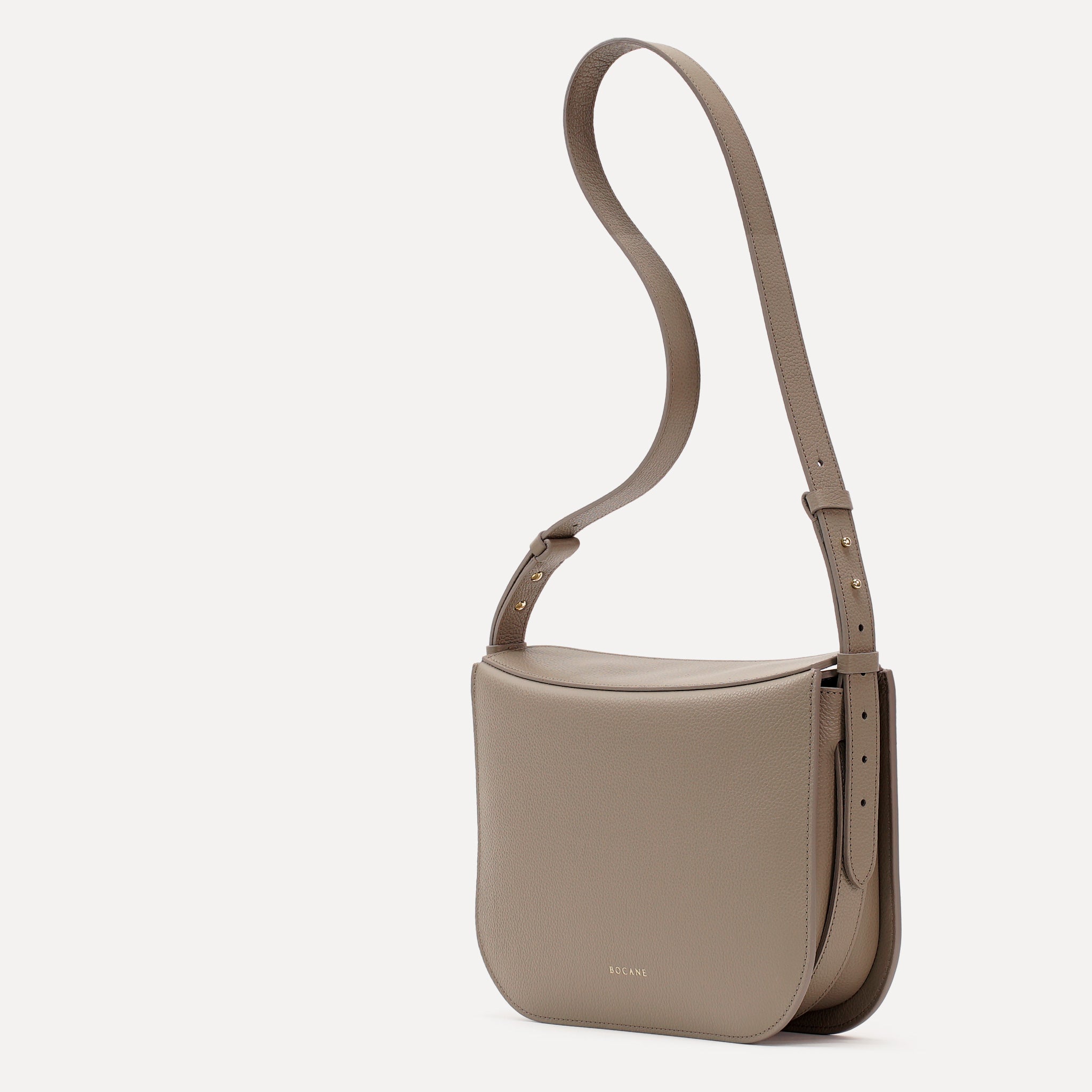 Geanta Maxi Demoiselle, Piele Texturata, Grej