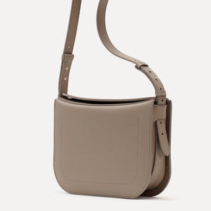 Geanta Maxi Demoiselle, Piele Texturata, Grej