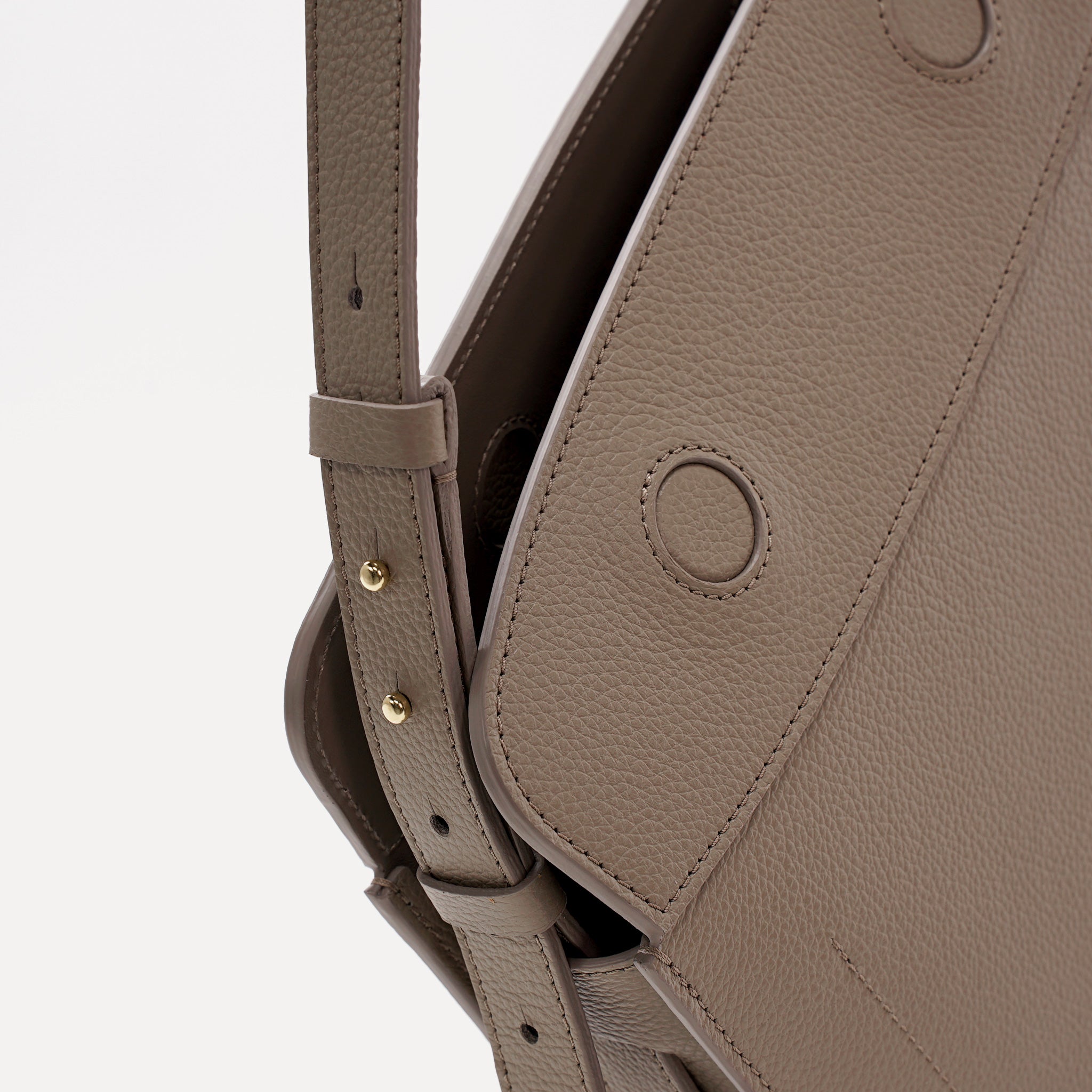 Geanta Maxi Demoiselle, Piele Texturata, Grej