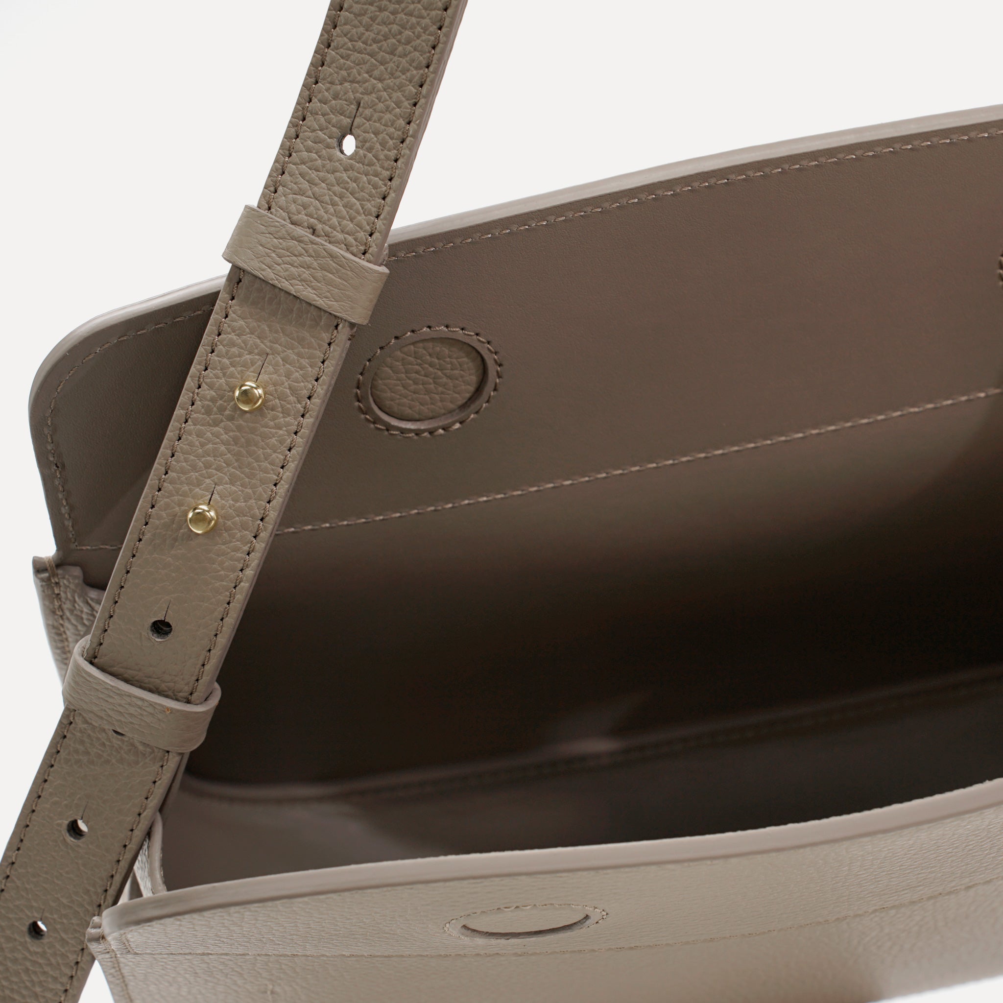 Geanta Maxi Demoiselle, Piele Texturata, Grej