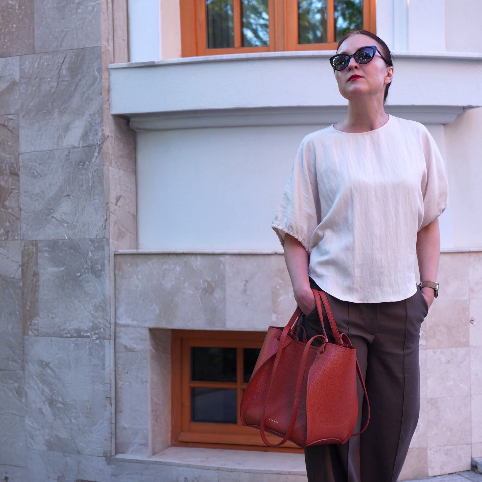 Geanta Amarante, Piele Texturata, Neagra