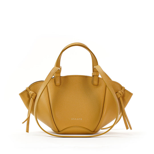 Geanta Mini Voulez-Vous, Piele Texturata, Mustar