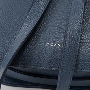 Geanta Midi Demoiselle, Piele Texturata, Albastru Avio