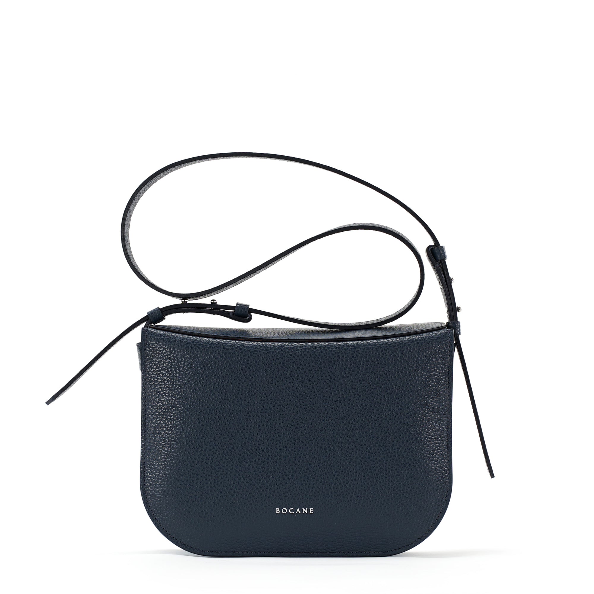 Geanta Midi Demoiselle, Piele Texturata, Albastru Avio