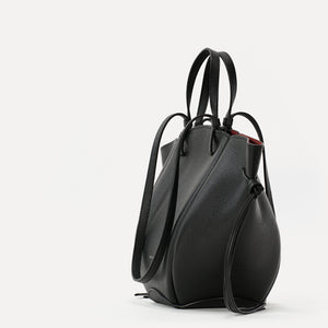 Geanta Midi Voulez-Vous, Piele Texturata, Neagra