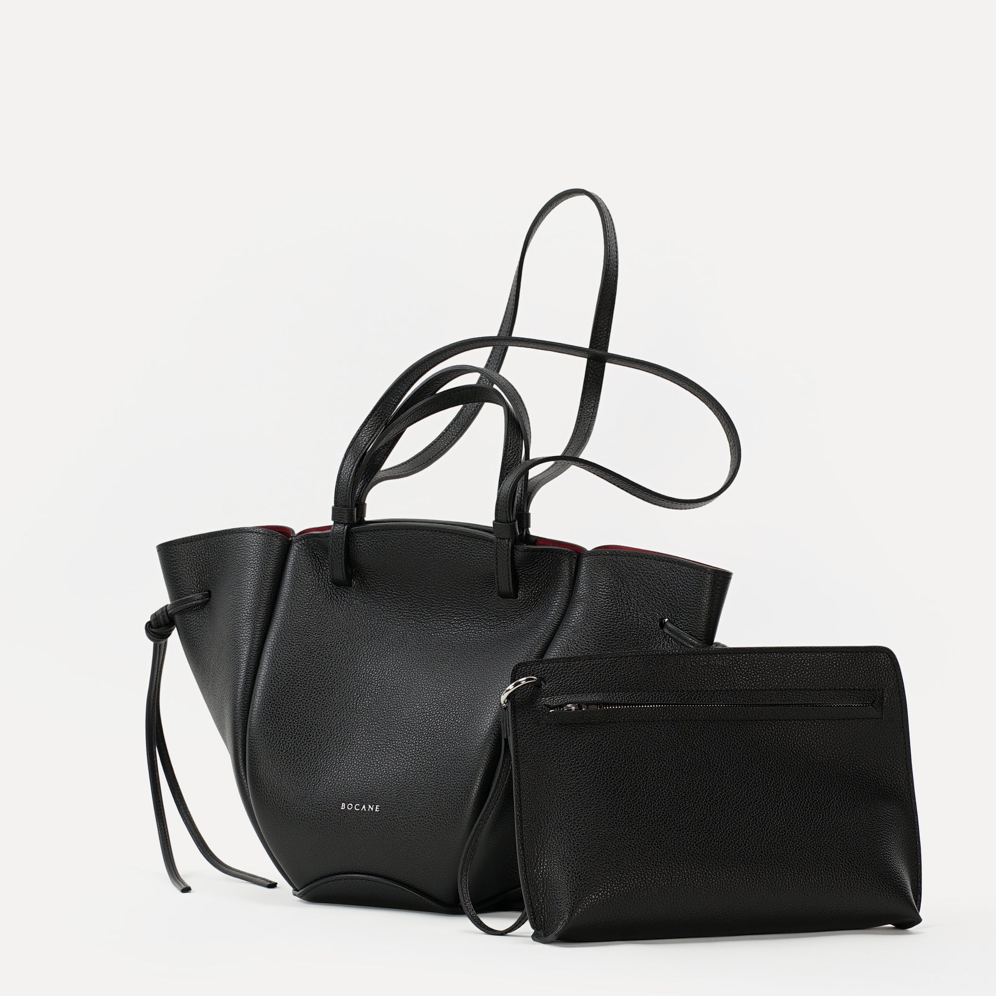 Geanta Midi Voulez-Vous, Piele Texturata, Neagra