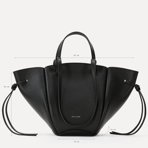 Geanta Midi Voulez-Vous, Piele Texturata, Neagra