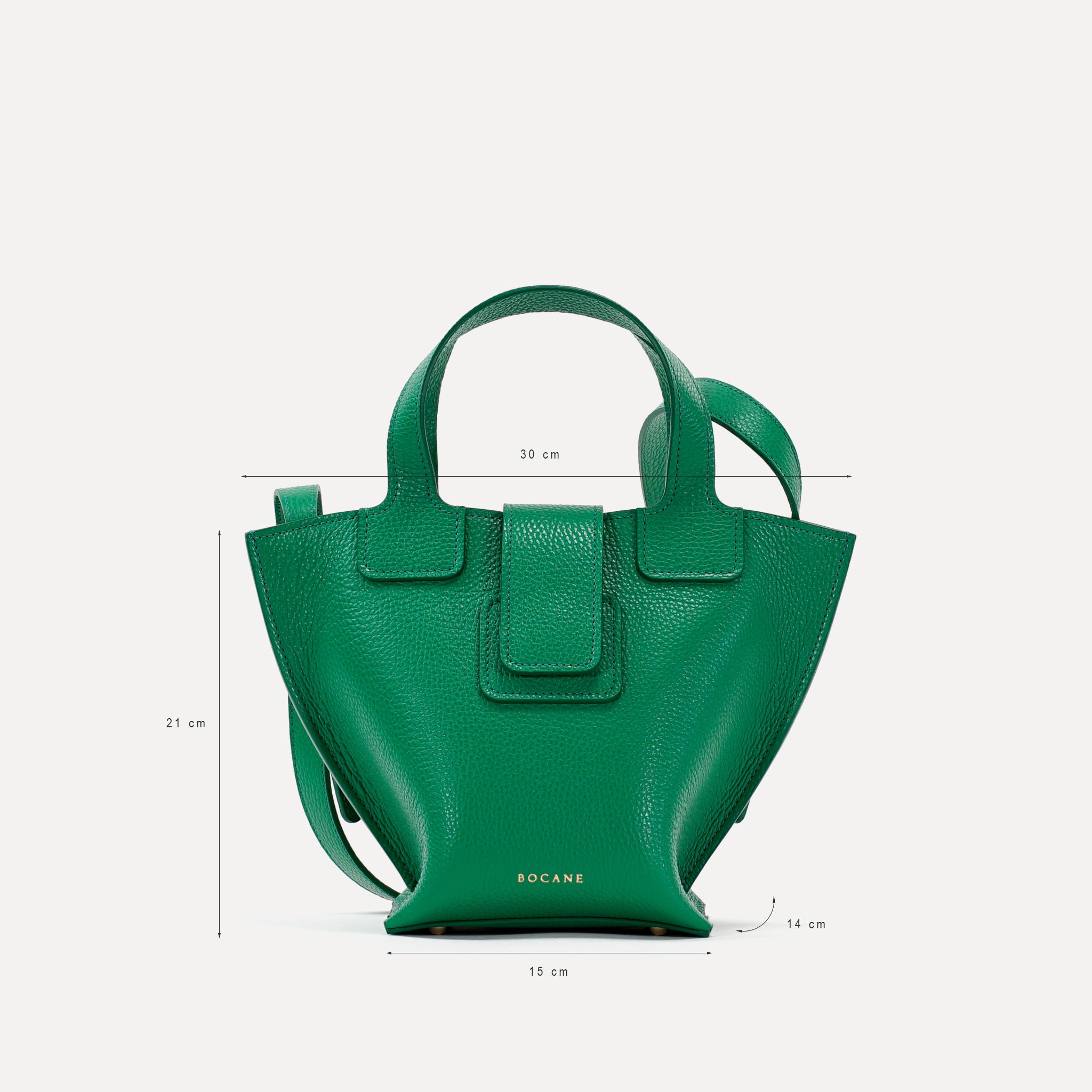Geanta Caprice, Piele Texturata, Culoare Verde Elf