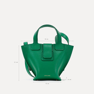 Geanta Caprice, Piele Texturata, Culoare Verde Elf