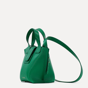 Geanta Caprice, Piele Texturata, Culoare Verde Elf