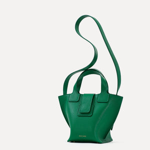Geanta Caprice, Piele Texturata, Culoare Verde Elf