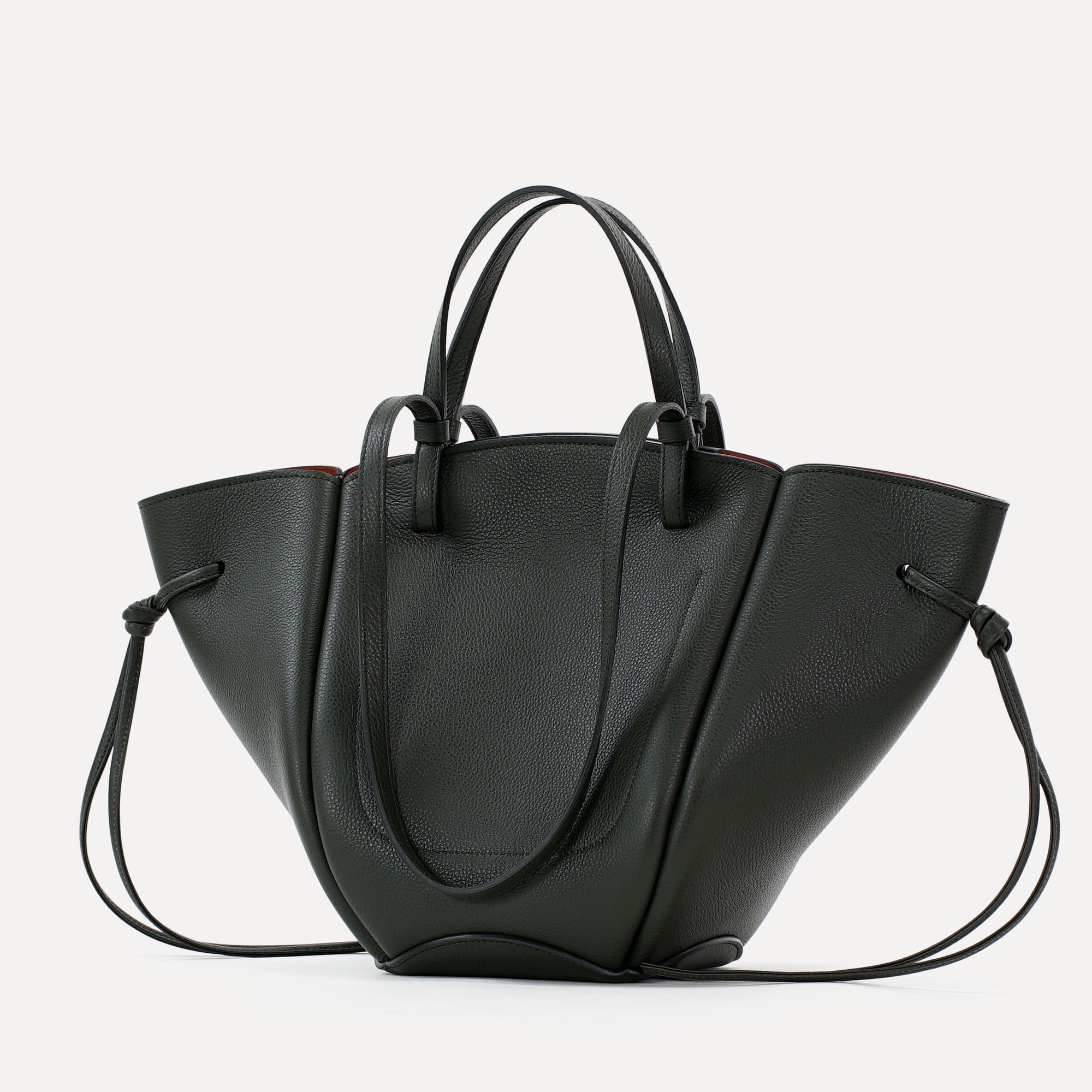 Geanta Midi Voulez-Vous, Piele Texturata, Verde Loden