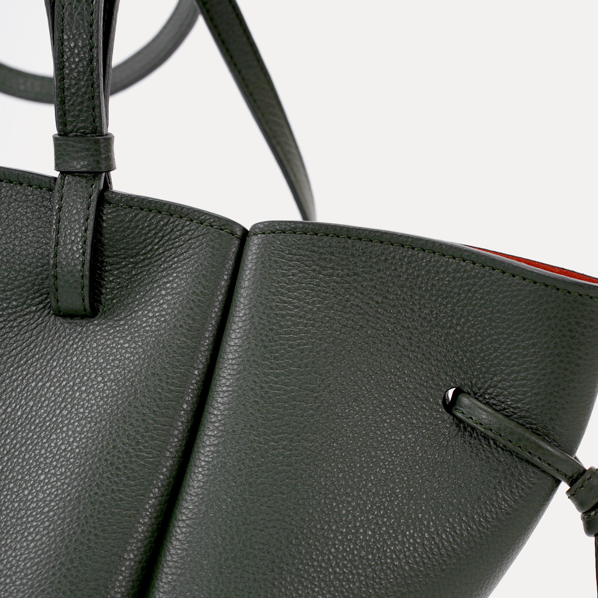 Geanta Midi Voulez-Vous, Piele Texturata, Verde Loden