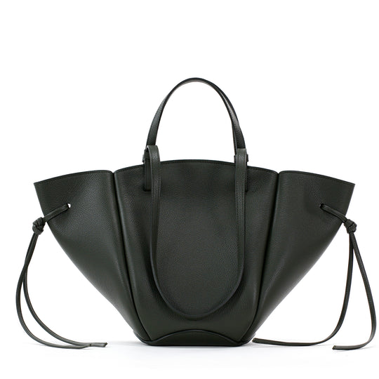 Geanta Midi Voulez-Vous, Piele Texturata, Verde Loden