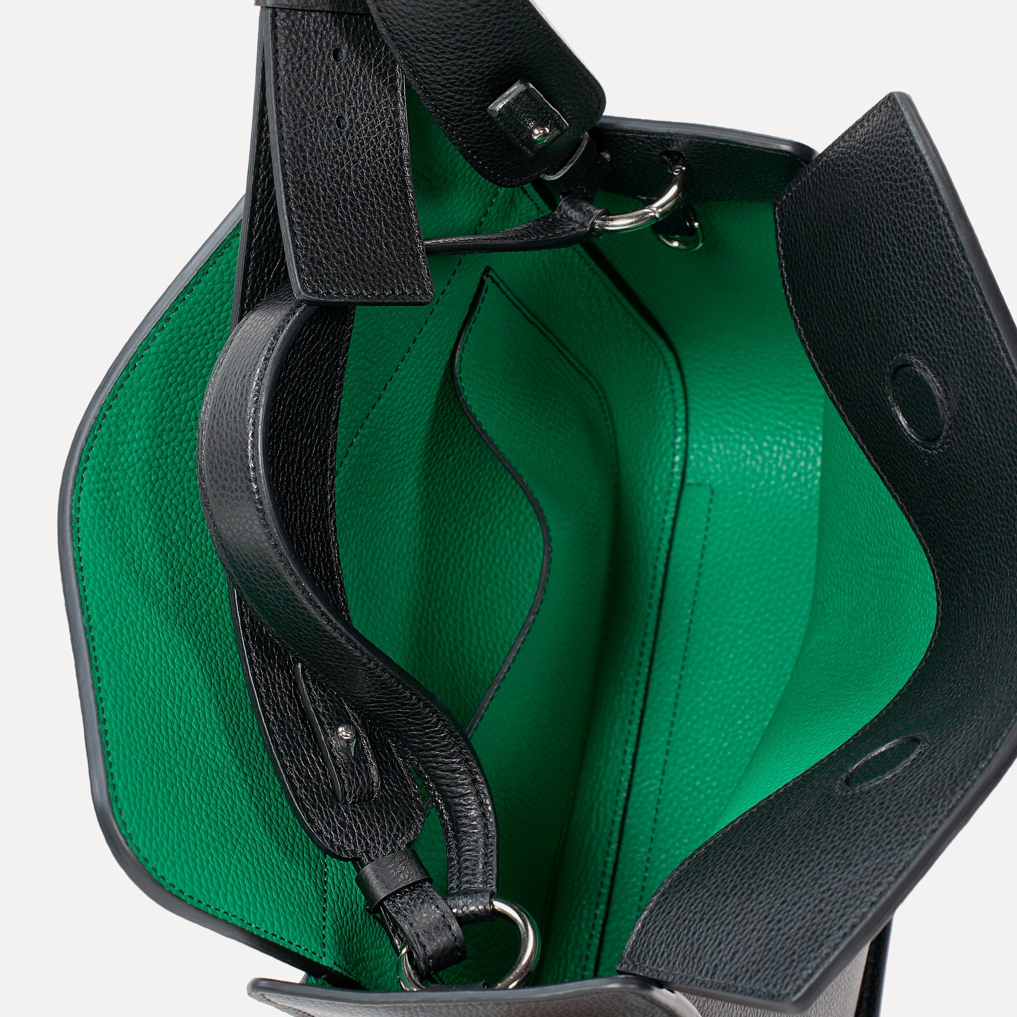 Geanta Toujours Maxi, Piele Texturata, Neagra