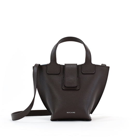 Geanta Caprice, Piele Texturata, Culoare Chocolat Noir