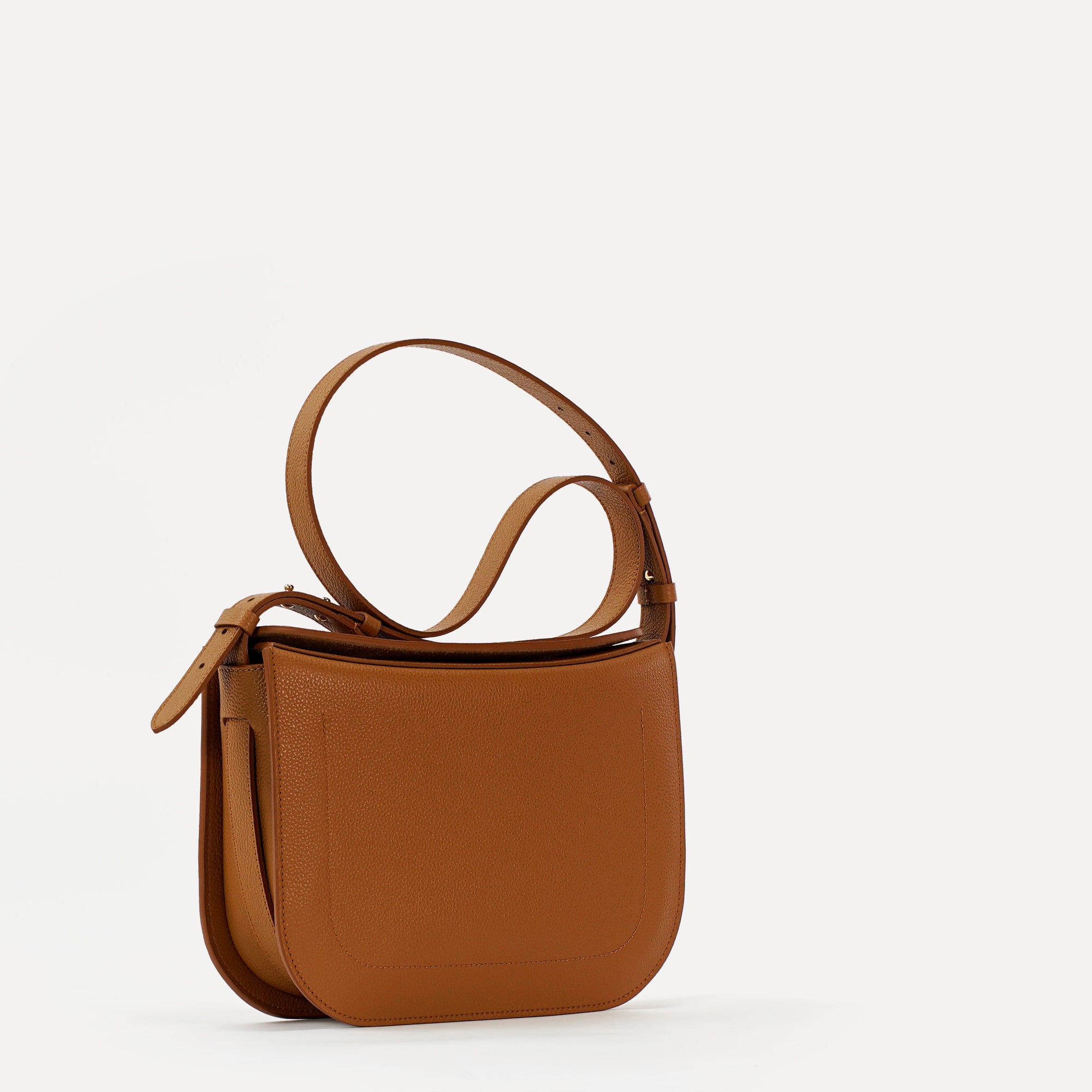 Geanta Maxi Demoiselle, Piele Texturata, Caramel